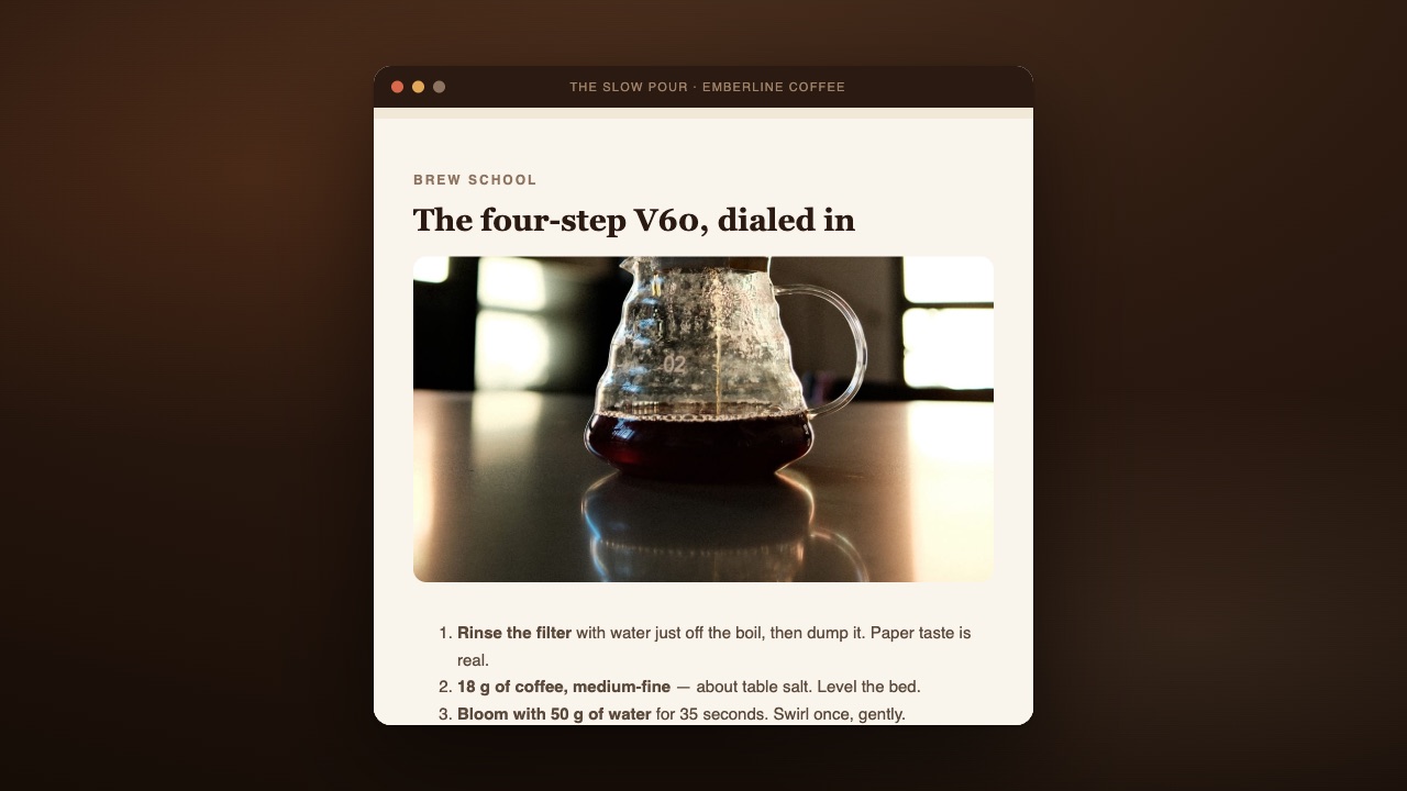 Brew guide, step by step