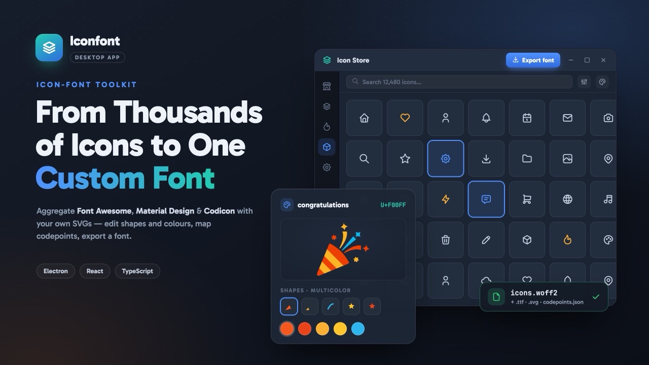 Iconfont Desktop App